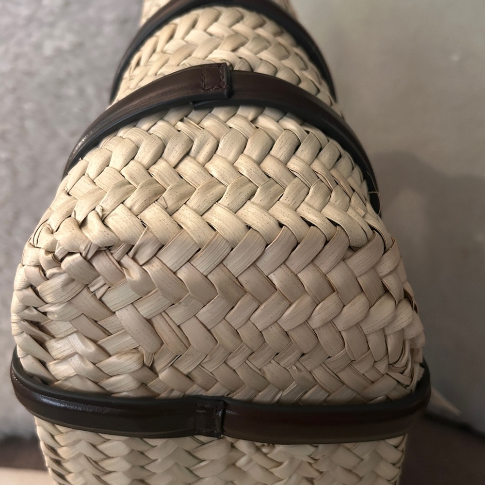 Tory Burch Ella Straw Basket Tote - Picture 15 of 16